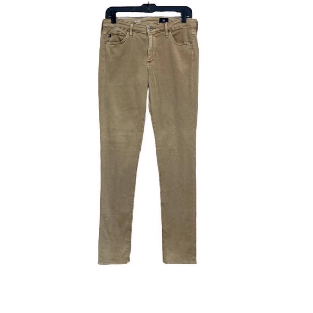 AG Adriano Goldschmied Tan Prima Pants Cigarette Leg Mid Rise 28r Skinny Jeans